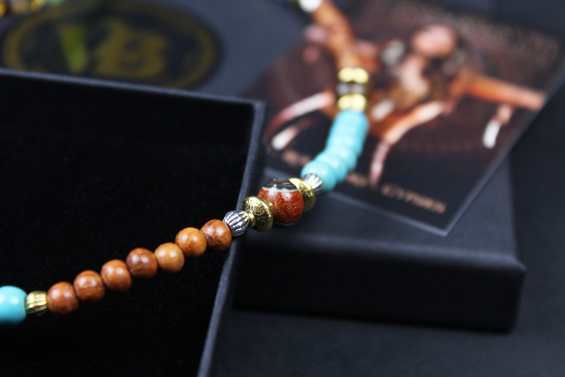 The Montana Necklace, Detailed with madre de cacao, howlite, tiger's eye and silver beading.