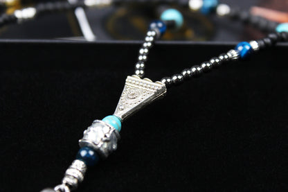 The Kraken Necklace : Short Unisex Necklace with intricate beading and an octopus pendant