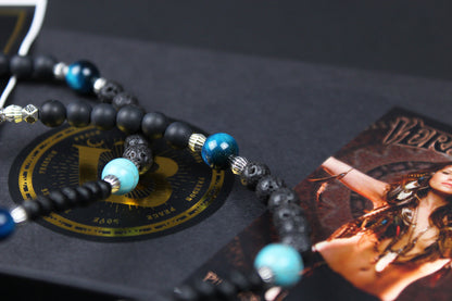 The Kraken Necklace : Short Unisex Necklace with intricate beading and an octopus pendant