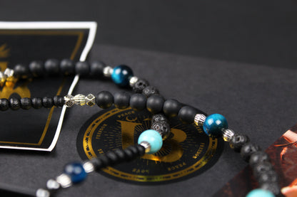 The Kraken Necklace : Short Unisex Necklace with intricate beading and an octopus pendant