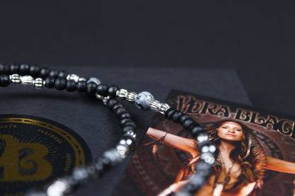 The Davey Jones Necklace : Short Unisex Necklace with black and silver detailing and a cool anchor pendant