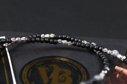 The Davey Jones Necklace : Short Unisex Necklace with black and silver detailing and a cool anchor pendant
