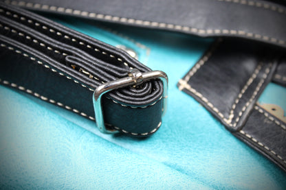 The Oklahoma Back Pack - Turquoise & Black Back Pack : Western style PU Leather bag