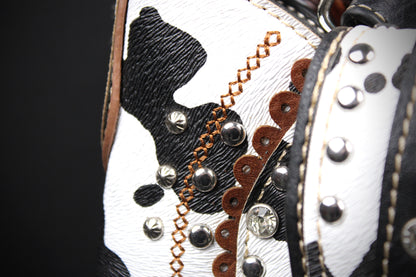The Wyoming Shoulder Bag : Cow Hide Print PU Leather Western Style Bag