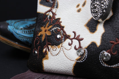 The Dakota Shoulder Bag : Cow Hide Print PU Leather Western Style Bag