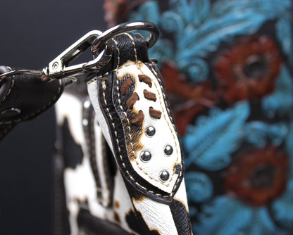 The Dakota Shoulder Bag : Cow Hide Print PU Leather Western Style Bag
