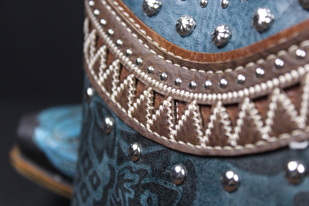 The Austin Shoulder Bag : Turquoise PU Leather Western Style Bag