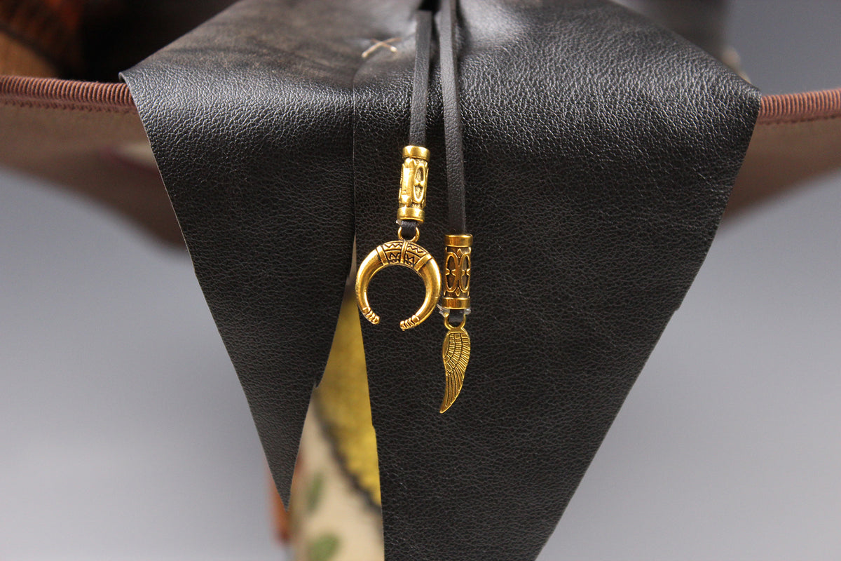 One Off Cattleman Cowboy Hat - Brown with Tiger's Eye & Gold Detailing