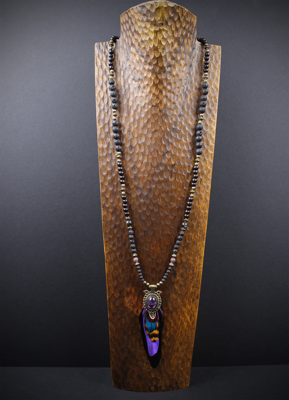 The Purple Rain Feather Necklace
