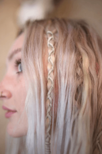 Bohemia Moonstone Feather Hair Braider