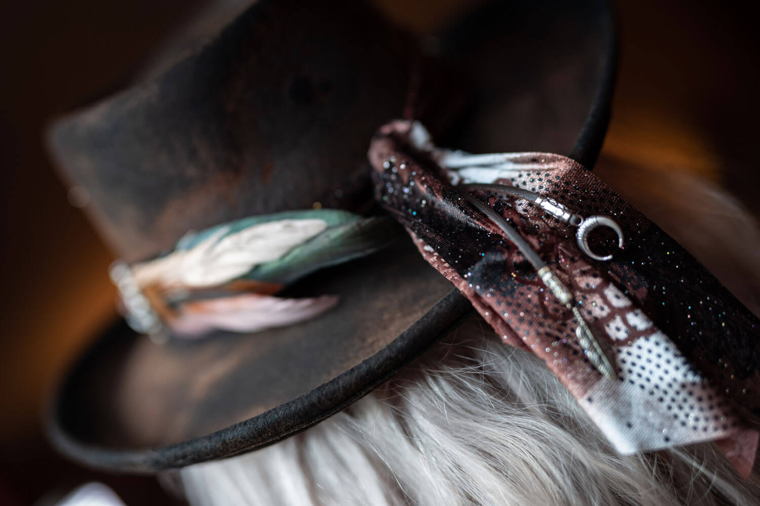 The Dusty Springfield Gambler - Wool Felt Country Western Cowgirl Style Cowboy Distressed Burn Effect Hat unisex men & women