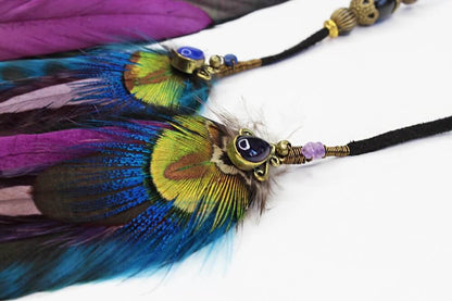 Purple Rain Feather Headpiece